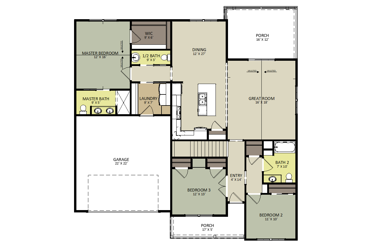 Willow First Floor Floor Plan